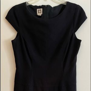 Navy ANNE KLEIN dress. Cap sleeved, size 1O flattering A/line classic style!